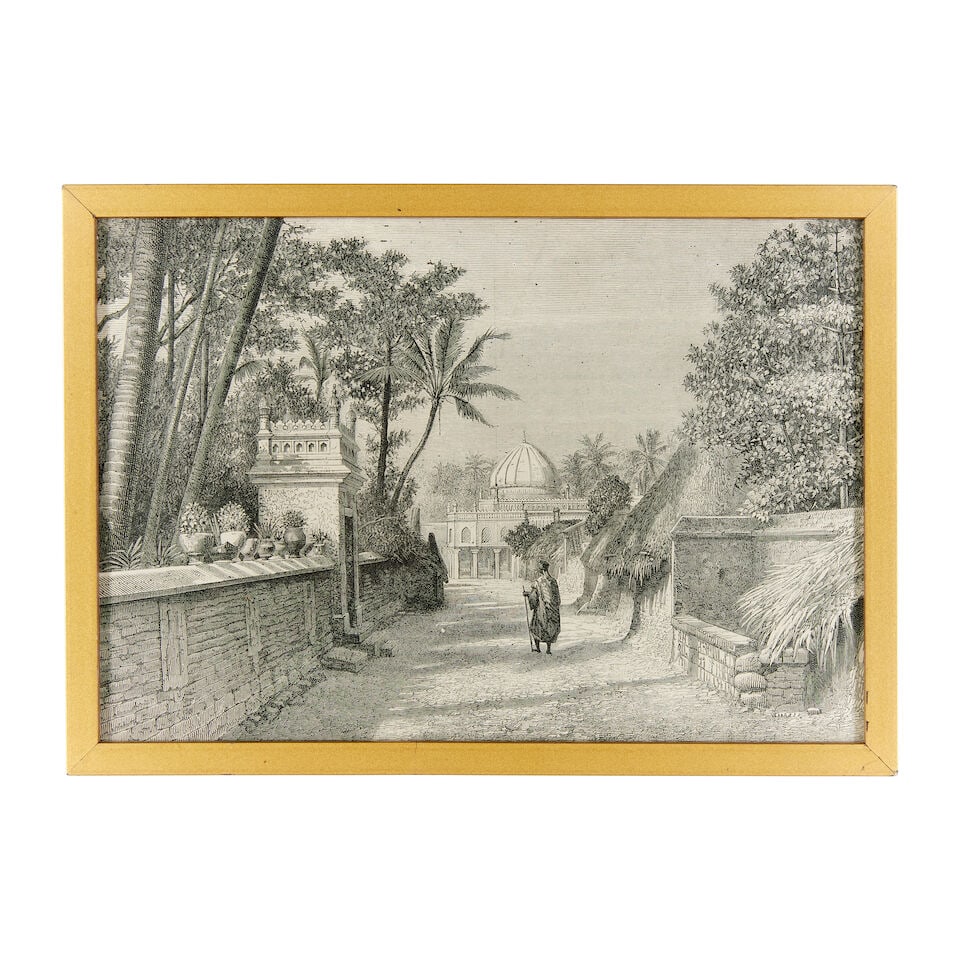 Three views of Indian monuments, two depicting views in Trichinopoly, perhaps from the Illustrat... - 2
