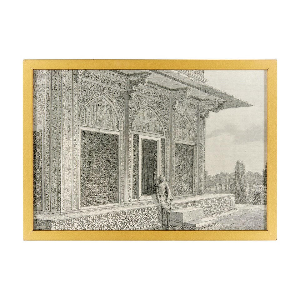 Three views of Indian monuments, two depicting views in Trichinopoly, perhaps from the Illustrat... - 3