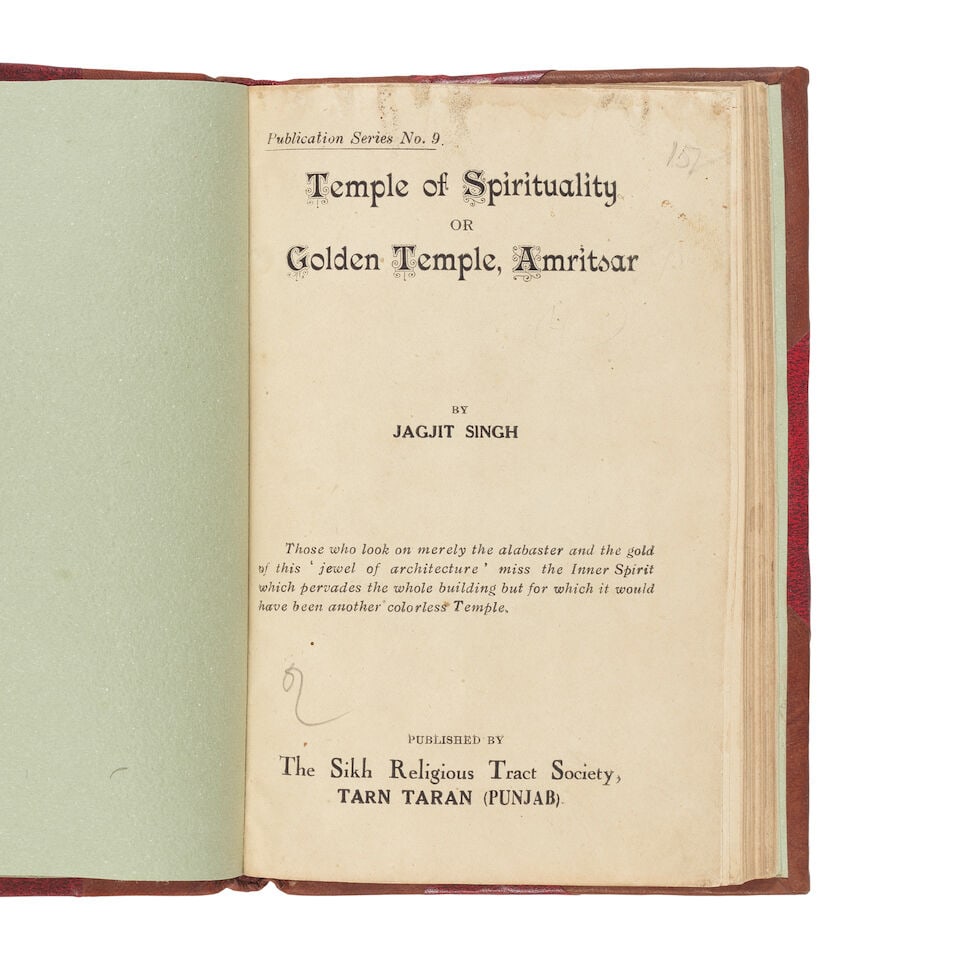 Temple of Spirituality or Golden Temple, Amritsar, by Jagjit Singh Published by The Sikh Religio... (1 of 2)