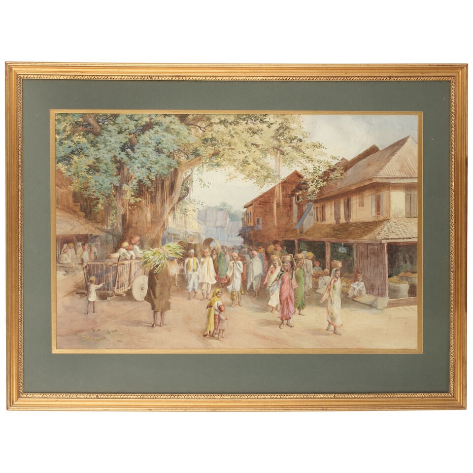 A Poona street scene British School in India, late 19th Century - 2