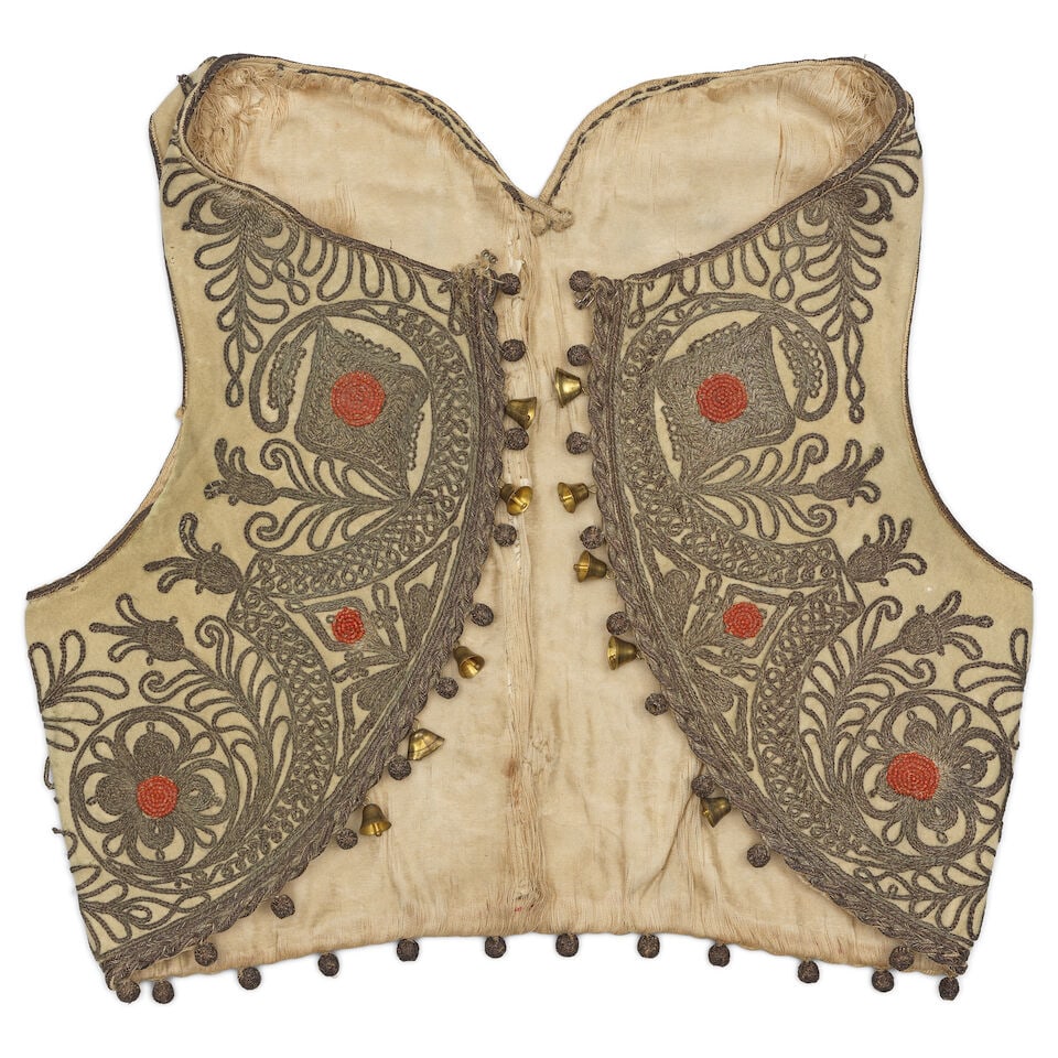 Three Ottoman metal-thread embroidered velvet children's waistcoats Turkey, 19th Century (3) - 5