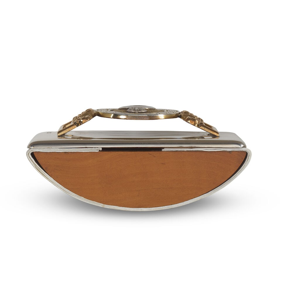 A silver-gilt waistbelt clasp of the 47th Sikhs mounted as an ink blotter India and London, the ... - 2