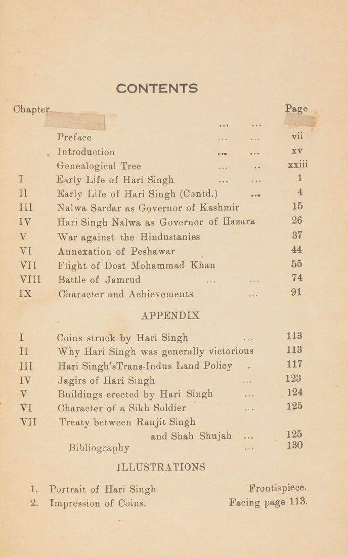 General Hari Singh Nalwa 1791-1837, by Autar Singh Sandhu MA Lahore, Cunningham Historical Socie... (1 of 4)