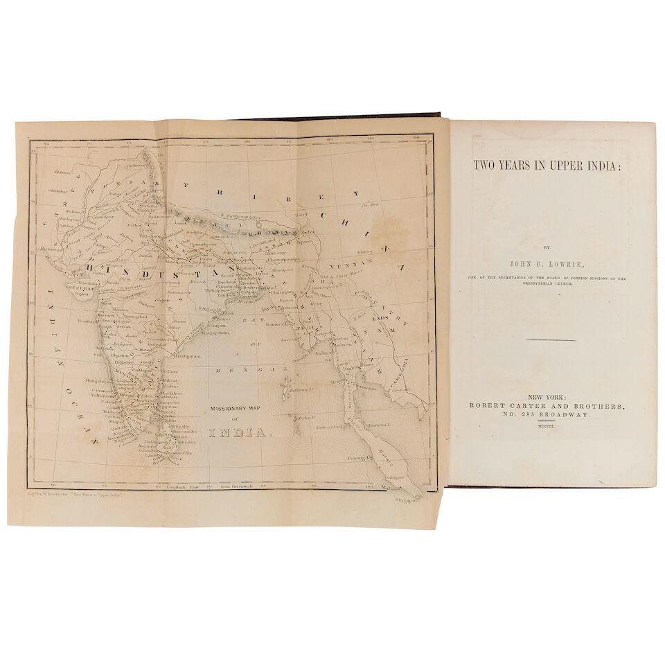 Rev. J. C. Lowrie, Two Years in Upper India, with a presentation inscription by the author New Y... (1 of 2)