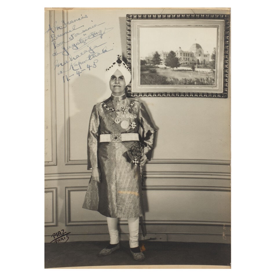 A signed photograph of Jagatjit Singh Bahadur, Maharajah of Kapurthala (1872-1949, reg. 1877-194... (1 of 1)