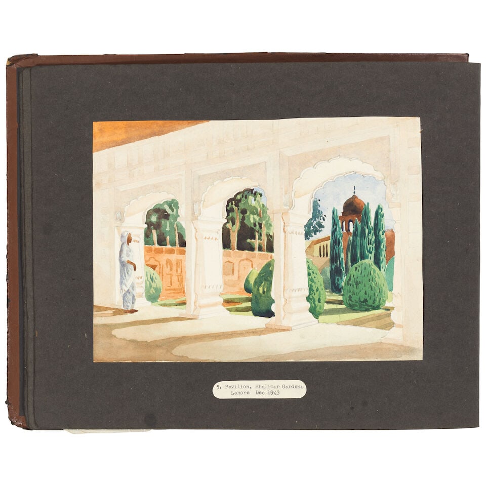 An album of thirty-two watercolours depicting views of Bombay, Delhi, Dacca, etc., and Lahore, i... - 10