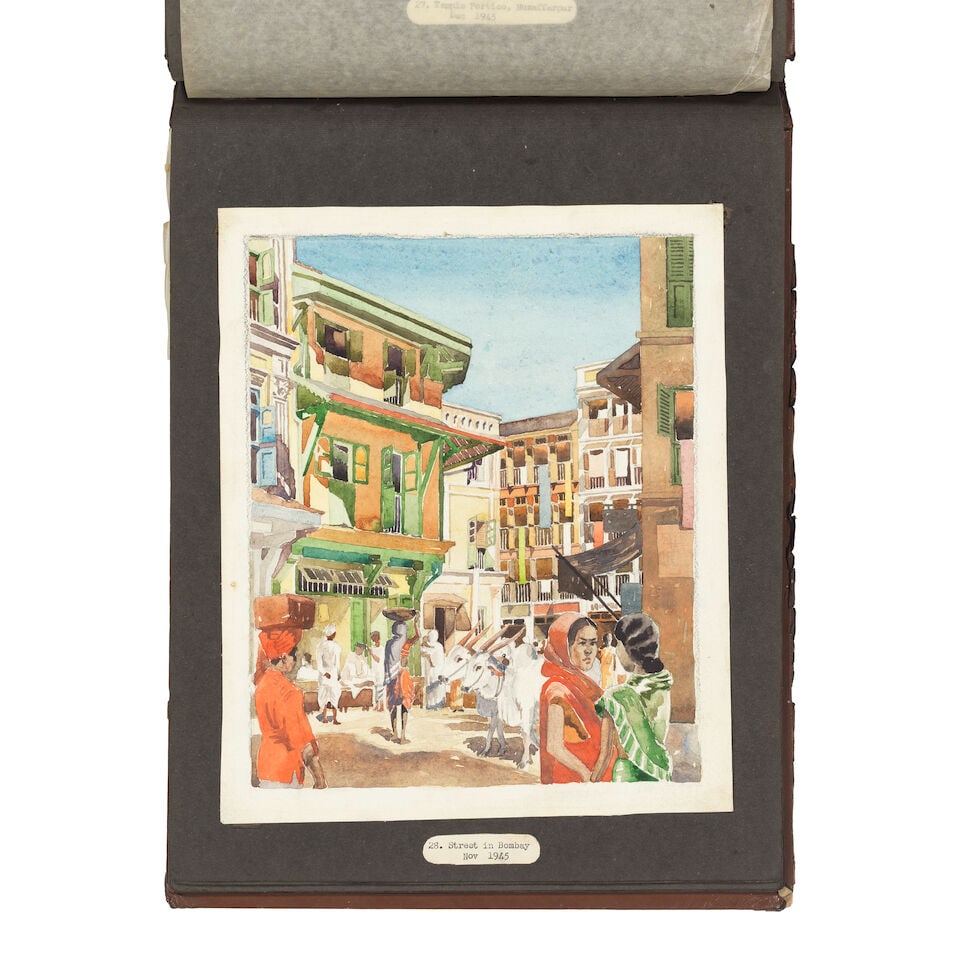 An album of thirty-two watercolours depicting views of Bombay, Delhi, Dacca, etc., and Lahore, i... - 16