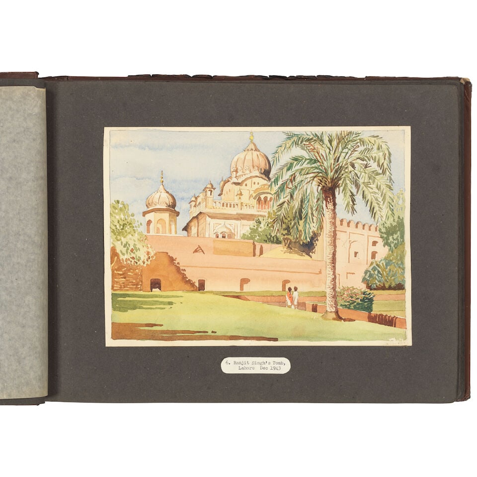 An album of thirty-two watercolours depicting views of Bombay, Delhi, Dacca, etc., and Lahore, i... (1 of 20)