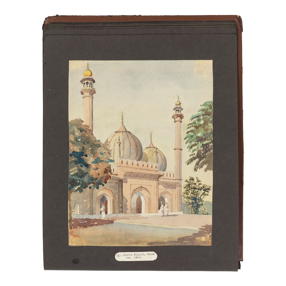 An album of thirty-two watercolours depicting views of Bombay, Delhi, Dacca, etc., and Lahore, i... - 2