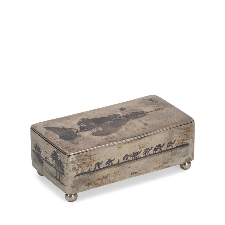 A niello silver snuff box signed by Abbas Umara Iraq, first half of the 20th Century - 4