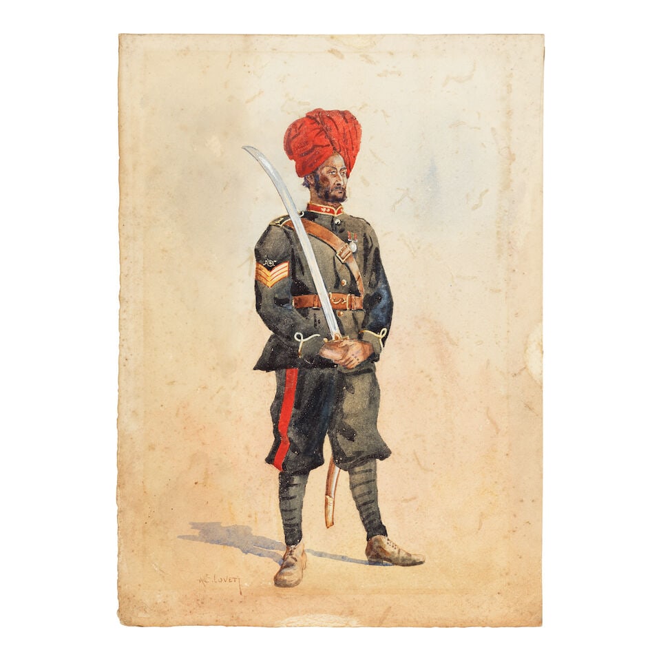 A Sikh Trooper, by Alfred Crowdy Lovett (1862-1919) India, circa 1893 (1 of 3)