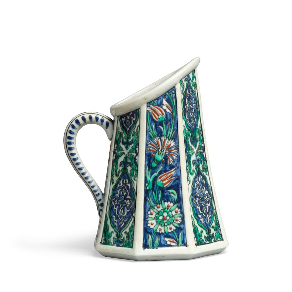 An Iznik style porcelain jug Possibly Samson, Paris, 20th Century (1 of 3)