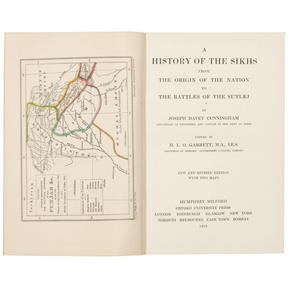 Joseph Davey Cunningham, A History of the Sikhs from the Origin of the Nation to the Battles of ... (1 of 1)