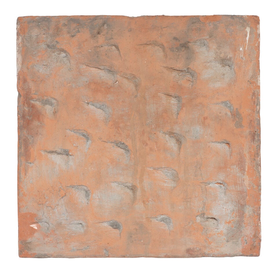 A Multan underglaze-painted moulded pottery tile North India, 19th/ 20th Century - 2