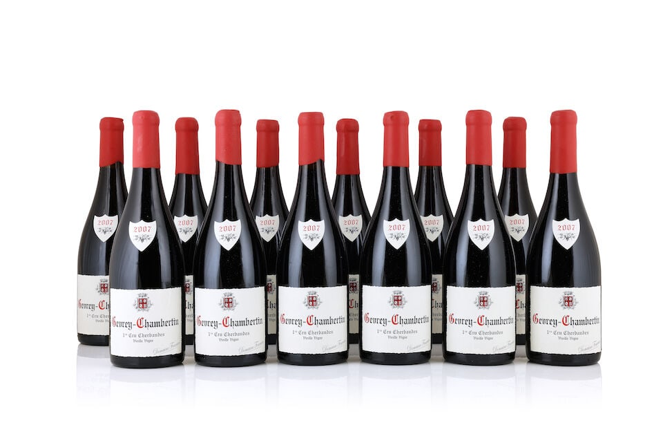 Domaine Fourrier, Gevrey-Chambertin 1er Cru Les Cherbaudes Vieilles Vignes, 2007 (12 x 750ml): Domaine Fourrier, Gevrey-Chambertin 1er Cru Les Cherbaudes Vieilles Vignes, 2007 (12 x 750ml) Region: Côte de Nuits Label: 3 slightly creased labels Packaging: original carton (lightly