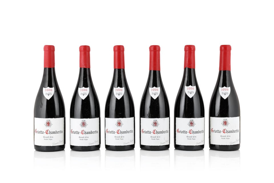 Domaine Fourrier, Griottes-Chambertin Vieilles Vignes, 2006 (6 x 750ml): Domaine Fourrier, Griottes-Chambertin Vieilles Vignes, 2006 (6 x 750ml) Region: Côte de Nuits Capsule: wax seals Label: 2 lightly bin-soiled Packaging: original carton This lot is subject to the