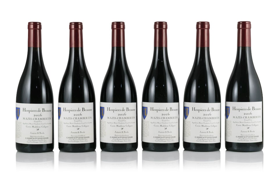 C. Marey & Cte. Liger-Belair, Hospices de Beaune, Mazis-Chambertin Cuvée Madeleine Colligno...: C. Marey & Cte. Liger-Belair, Hospices de Beaune, Mazis-Chambertin Cuvée Madeleine Collignon, 2016 (6 x 750ml) Region: Côte de Nuits Packaging: original wooden case This lot is subject to th