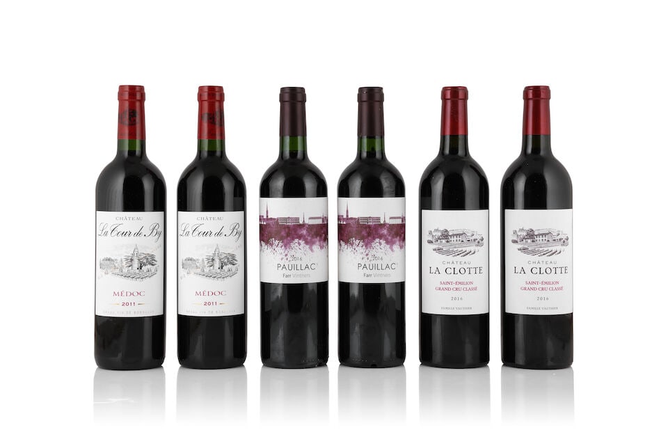 Château La Tour de By, 2011 (12 x 750ml) Château La Clotte, 2016 (6 x 750ml) Farr Vint...: Château La Tour de By, 2011 (12 x 750ml) Region: Médoc Packaging: original wooden case Château La Clotte, 2016 (6 x 750ml) Region: St. Emilion Packaging: original wooden case Farr