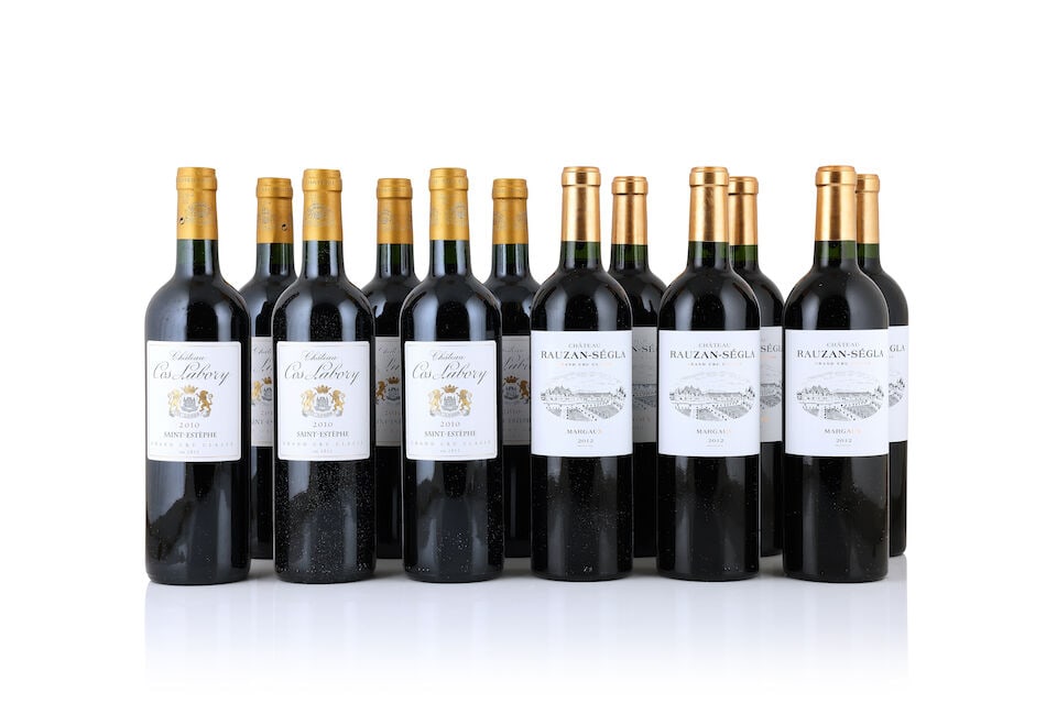 Château Cos Labory, 2010 (12 x 750ml) Château Rauzan-Ségla, 2012 (12 x 750ml): Château Cos Labory, 2010 (12 x 750ml) Region: St. Estèphe Packaging: original wooden case Château Rauzan-Ségla, 2012 (12 x 750ml) Region: Margaux Packaging: original wooden case Th