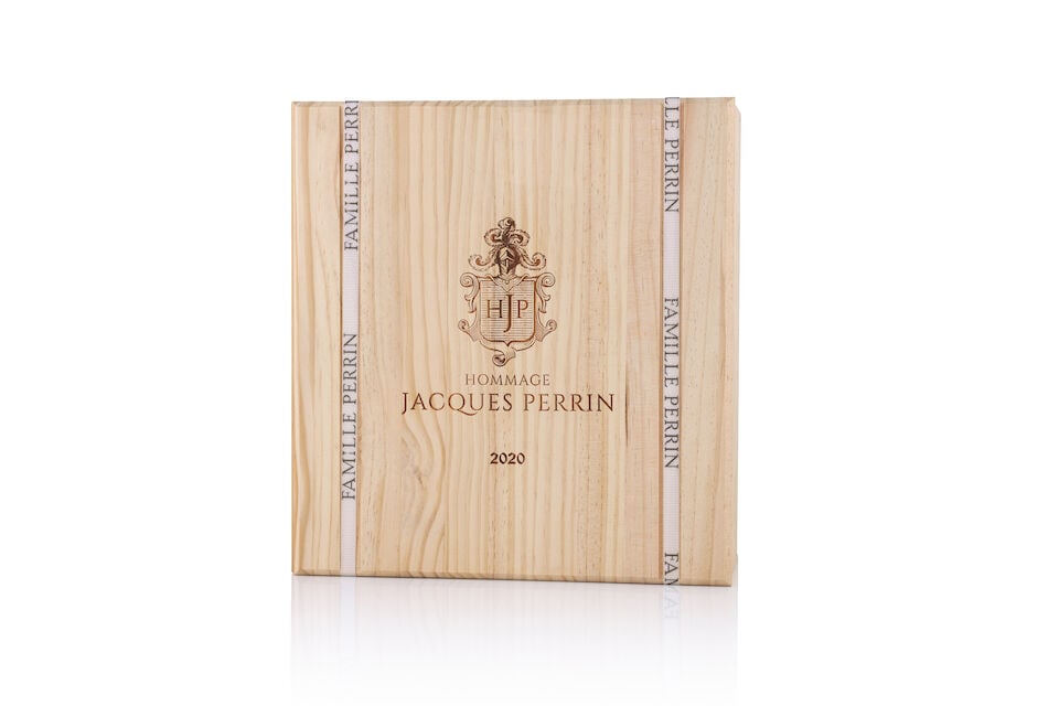 Château de Beaucastel, Châteauneuf-du-Pape Hommage à Jacques Perrin, 2020 (3 x 75...: Château de Beaucastel, Châteauneuf-du-Pape Hommage à Jacques Perrin, 2020 (3 x 750ml) Region: Rhône Valley Packaging: original wooden case This lot is subject to the following lot