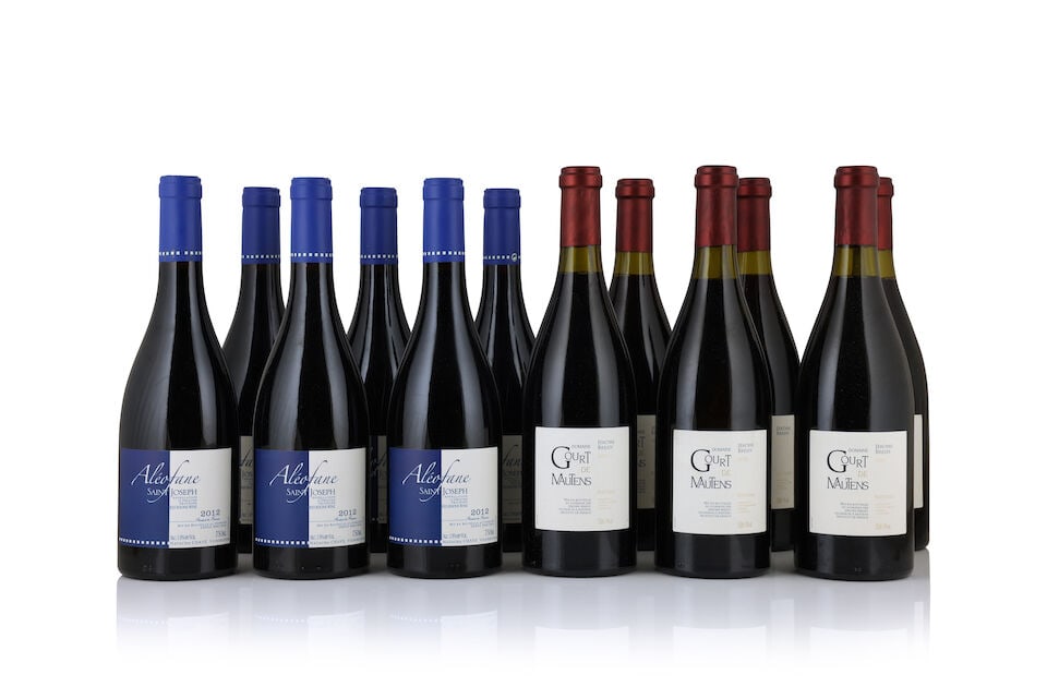 Domaine Gourt de Mautens, Rasteau, 2001 (12 x 750ml) Natacha Chave, Aleofane Saint-Joseph, 2012...: Domaine Gourt de Mautens, Rasteau, 2001 (12 x 750ml) Region: Rhône Valley Label: lightly bin-soiled labels Packaging: original wooden case Natacha Chave, Aleofane Saint-Joseph, 2012 (6 x 750ml) R