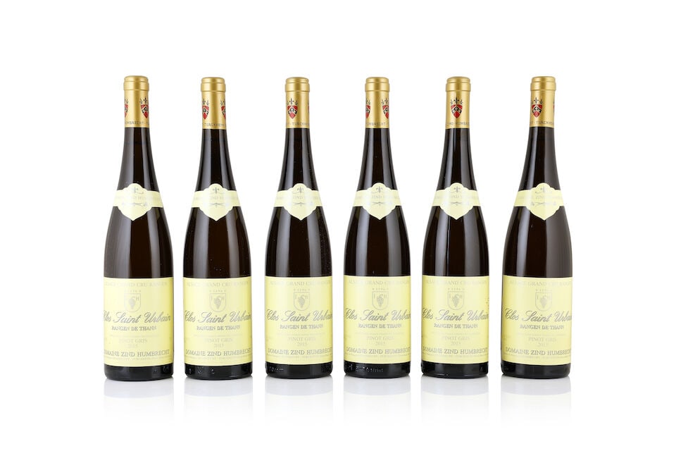 Zind Humbrecht, Pinot Gris Clos St Urbain Rangen de Thann, 2015 (6 x 750ml): Zind Humbrecht, Pinot Gris Clos St Urbain Rangen de Thann, 2015 (6 x 750ml) Region: Alsace Label: slightly creased labels Packaging: original carton (damp-affected) This lot is subject to the