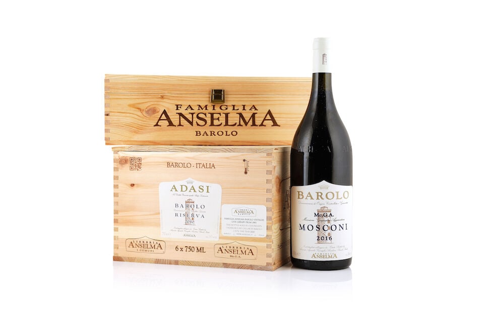 Famiglia Anselma, Barolo Adasi Riserva, 2010 (12 x 750ml) Famiglia Anselma, Barolo Bussia, 2016...: Famiglia Anselma, Barolo Adasi Riserva, 2010 (12 x 750ml) Region: Piedmont Packaging: 2 x original wooden case Famiglia Anselma, Barolo Bussia, 2016 (6 x 750ml) Region: Piedmont Packaging: original wo