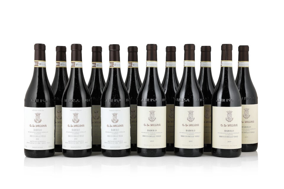 G.D. Vajra, Barolo Bricco delle Viole, 2010 (12 x 750ml) G.D. Vajra, Barolo Bricco delle Viole,...: G.D. Vajra, Barolo Bricco delle Viole, 2010 (12 x 750ml) Region: Piedmont Label: slightly creased Packaging: original carton G.D. Vajra, Barolo Bricco delle Viole, 2019 (6 x 750ml) Region: Piedmont Pa