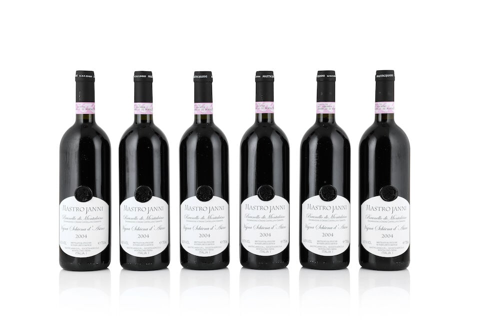 Mastrojanni, Brunello di Montalcino Schiena Asino, 2004 (6 x 750ml): Mastrojanni, Brunello di Montalcino Schiena Asino, 2004 (6 x 750ml) Region: Tuscany Capsule: 1 nicked Packaging: original wooden case This lot is subject to the following lot symbols: Δ Δ VA