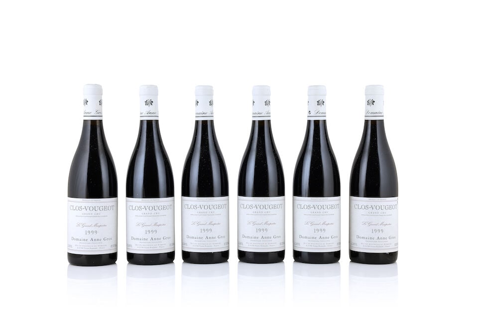 Domaine Anne Gros, Clos de Vougeot Le Grand Maupertui, 1999 (6 x 750ml): Domaine Anne Gros, Clos de Vougeot Le Grand Maupertui, 1999 (6 x 750ml) Region: Côte de Nuits Label: 1 nicked label Lot to be sold without reserve. For further information on this lot please