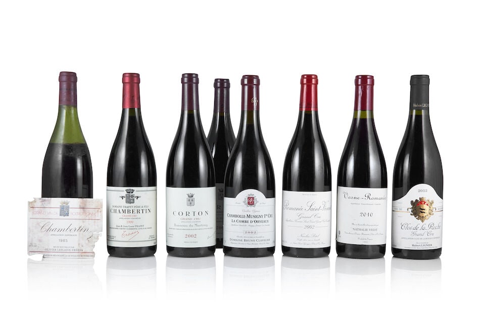 Olivier Leflaive, Chambertin, 1985 (1 x 750ml) Domaine Trapet, Chambertin, 1999 (1 x 750ml) Doma...: Olivier Leflaive, Chambertin, 1985 (1 x 750ml) Region: Côte de Nuits Fill Level: 6cms Capsule: corroded with signs of old seepage Label: badly bin-soiled, damp-stained, torn, incomplete & detache
