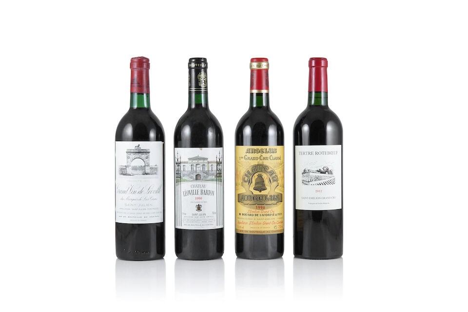 Château Léoville Las Cases, 1981 (1 x 750ml) Château Léoville Barton, 1990 (...: Château Léoville Las Cases, 1981 (1 x 750ml) Region: St. Julien Capsule: worn Label: lightly damp-affected & nicked Château Léoville Barton, 1990 (1 x 750ml) Region: St.