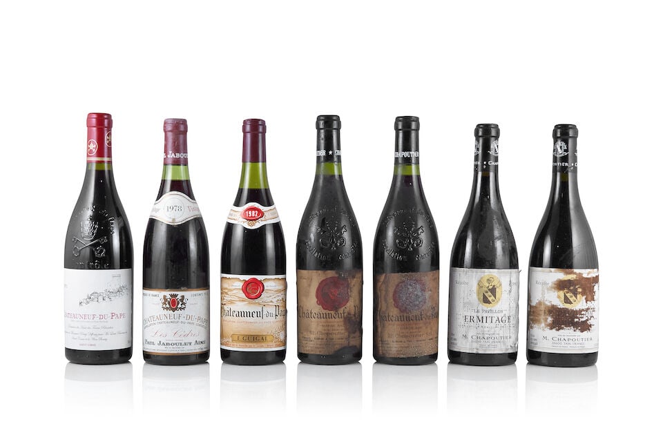 Château de Saint Cosme, Châteauneuf-du-Pape Domaine du Haut des Terres Blanches, 1971 ...: Château de Saint Cosme, Châteauneuf-du-Pape Domaine du Haut des Terres Blanches, 1971 (1 x 750ml) Region: Rhône Valley Paul Jaboulet Aîné, Châteauneuf-du-Pape Le Cèd