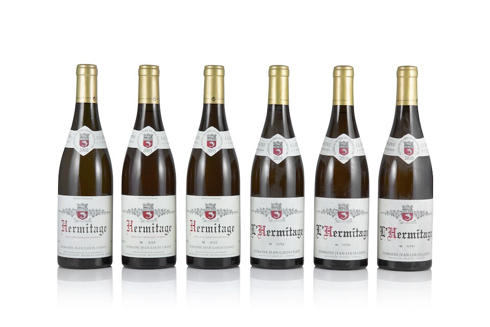 Domaine Jean-Louis Chave, Hermitage Blanc, 2002 (1 x 750ml) Domaine Jean-Louis Chave, Hermitage...: Domaine Jean-Louis Chave, Hermitage Blanc, 2002 (1 x 750ml) Region: Rhône Valley Domaine Jean-Louis Chave, Hermitage Blanc, 2005 (2 x 750ml) Region: Rhône Valley Domaine Jean-Louis Chave, He