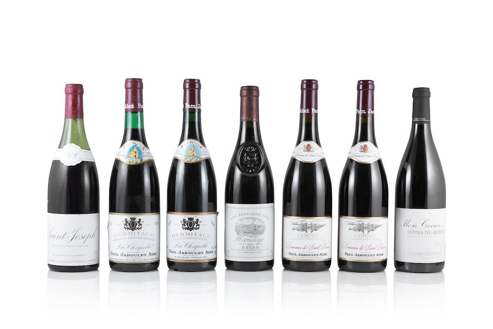 JL Grippat, Saint-Joseph, 1978 (1 x 750ml) Paul Jaboulet Aîné, Hermitage La Chapelle, ...: JL Grippat, Saint-Joseph, 1978 (1 x 750ml) Region: Rhône Valley Fill Level: 5cms Capsule: corroded with signs of old seepage Label: bin-soiled & nicked Paul Jaboulet Aîné, Hermitage La