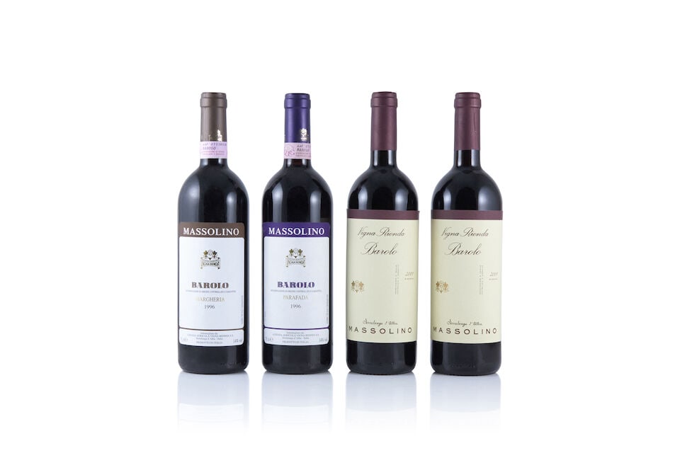 Massolino, Barolo Margheria, 1996 (1 x 750ml) Massolino, Barolo Parafada, 1996 (1 x 750ml) Mas...: Massolino, Barolo Margheria, 1996 (1 x 750ml) Region: Piedmont Massolino, Barolo Parafada, 1996 (1 x 750ml) Region: Piedmont Label: peeling label Massolino, Barolo Vigna Rionda Riserva, 2001 (2 x 750m