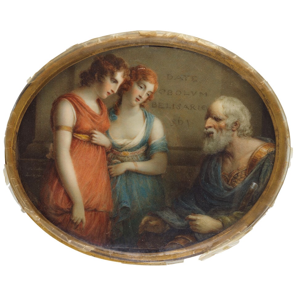 Samuel Shelley (London 1750/56-1808) Youth and Beauty commiserating Valour, or the story of Beli... - 3