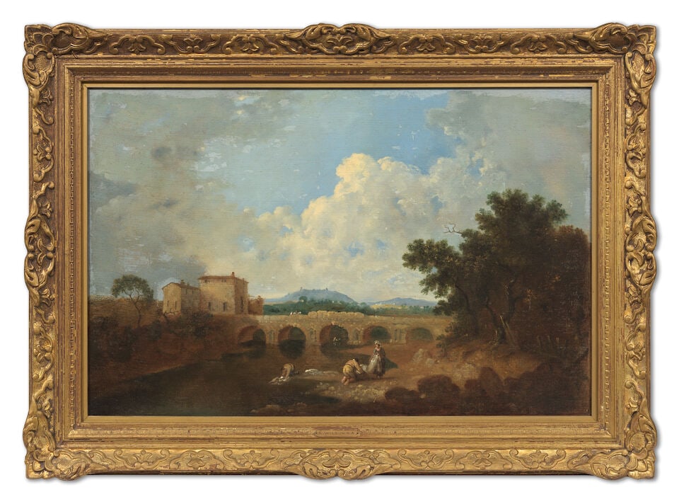 After Richard Wilson, 19th Century The Bridge of Augustus at Rimini framed: 65 x 80cm - 3