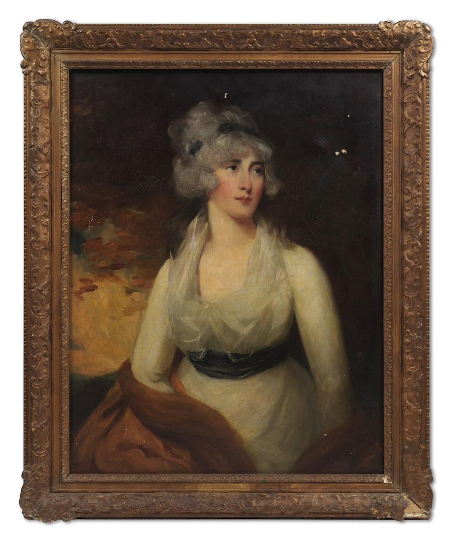 Circle of Sir William Beechey R.A (Burford 1753-1839 London) A portrait of a lady, said to be th... - 3