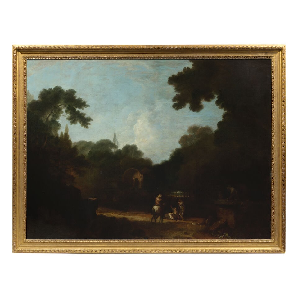 After Richard Wilson, RA, 18th Century Figures resting by ruins in a clearing framed: 136 x 173cm - 3
