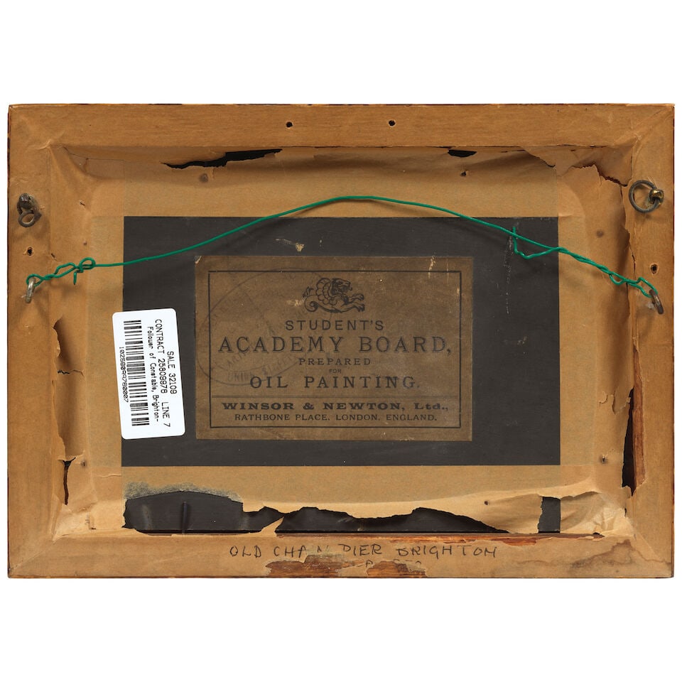 Follower of John Constable R.A. (Suffolk 1776-1837 Hampstead) Brighton Pier framed: 18.8 x 26.3cm - 2