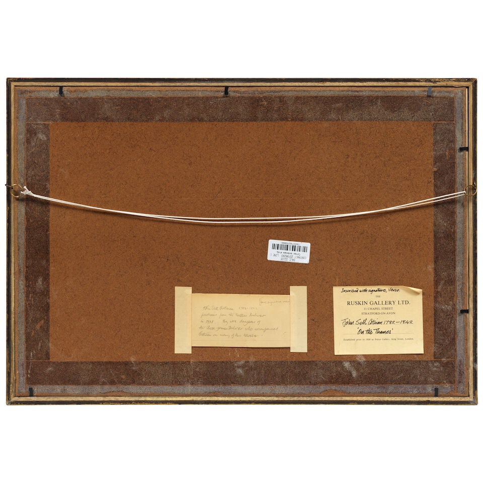 John Sell Cotman (Norwich 1782-1842 London) The Thames above Twickenham framed: 39.5 x 56.6cm - 2