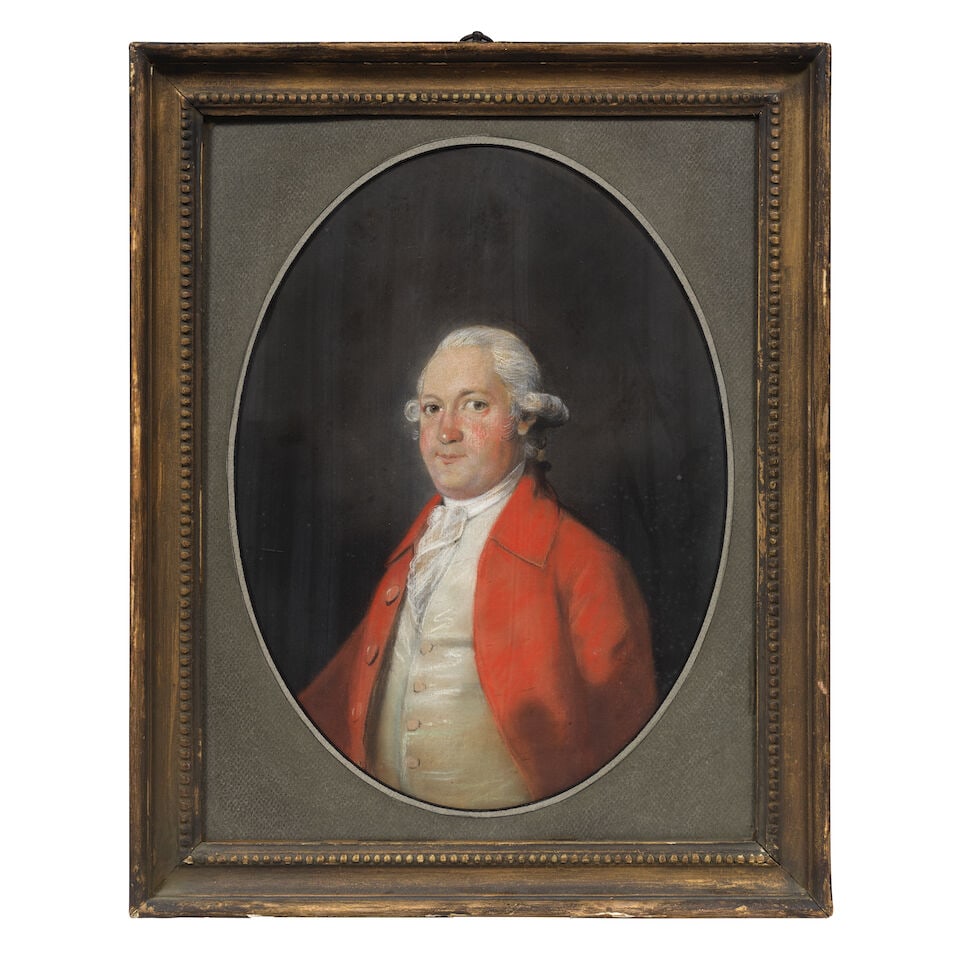 William Parry (Denbighshire 1742-1791 London) Portrait of a gentleman in a red coat and white cr... - 13