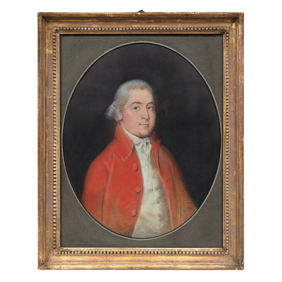 William Parry (Denbighshire 1742-1791 London) Portrait of a gentleman in a red coat and white cr... - 19