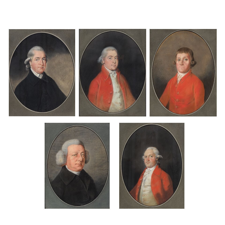 William Parry (Denbighshire 1742-1791 London) Portrait of a gentleman in a red coat and white cr... (1 of 20)