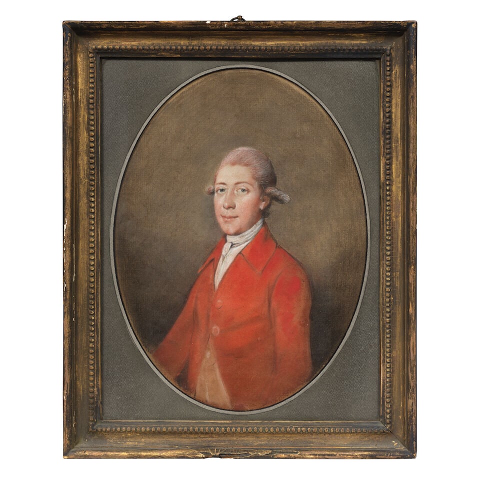 William Parry (Denbighshire 1742-1791 London) Portrait of a gentleman in a red coat and white cr... - 9