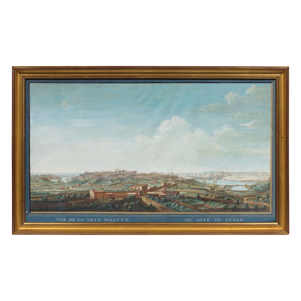 French School, late 18th Century, after Alberto Pullicino A view of Valletta from Palazzo Bighi,... - 3