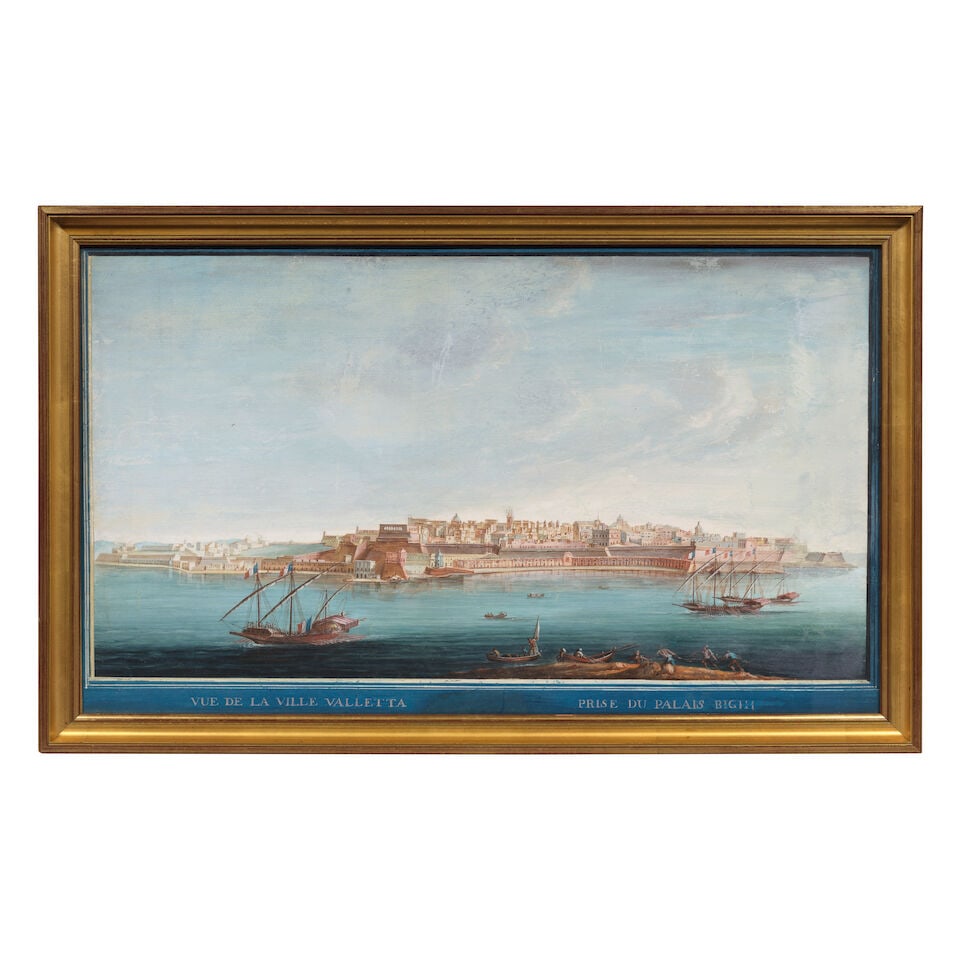 French School, late 18th Century, after Alberto Pullicino A view of Valletta from Palazzo Bighi,... - 5