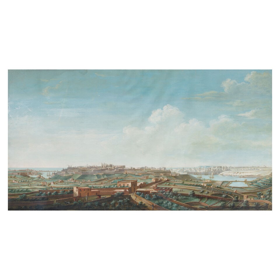 French School, late 18th Century, after Alberto Pullicino A view of Valletta from Palazzo Bighi,... - 6