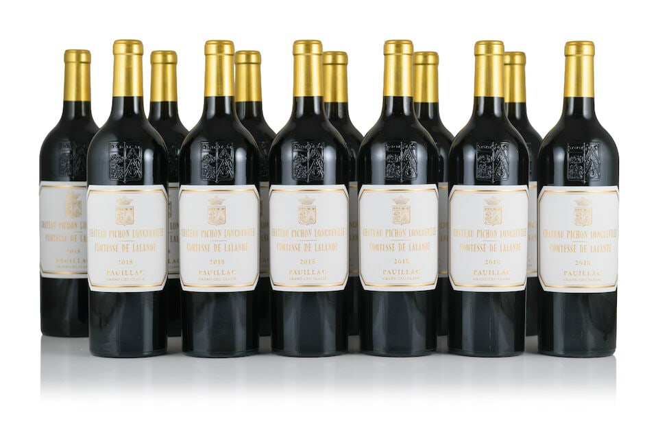 Château Pichon Longueville Comtesse de Lalande, 2018 (12 x 750ml): Château Pichon Longueville Comtesse de Lalande, 2018 (12 x 750ml) Region: Pauillac Packaging: 2 x original wooden cases This lot is subject to the following lot symbols: Δ Δ VAT at the